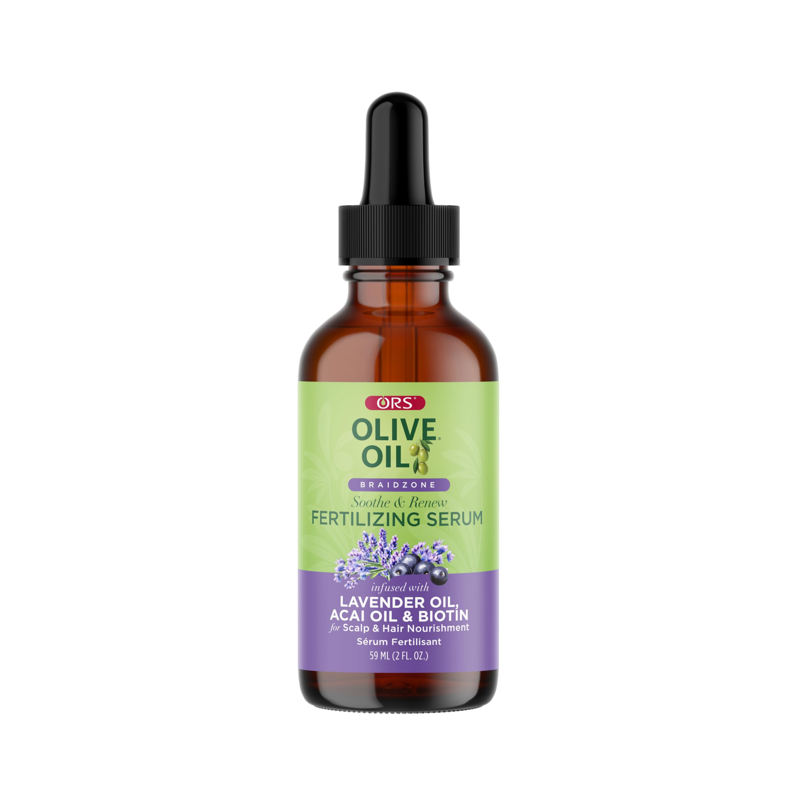 ORS Oive Oil Braidzone Fertilizing Serum with Lavender, Acai & Biotin for Hair & Scalp 2 oz (1)