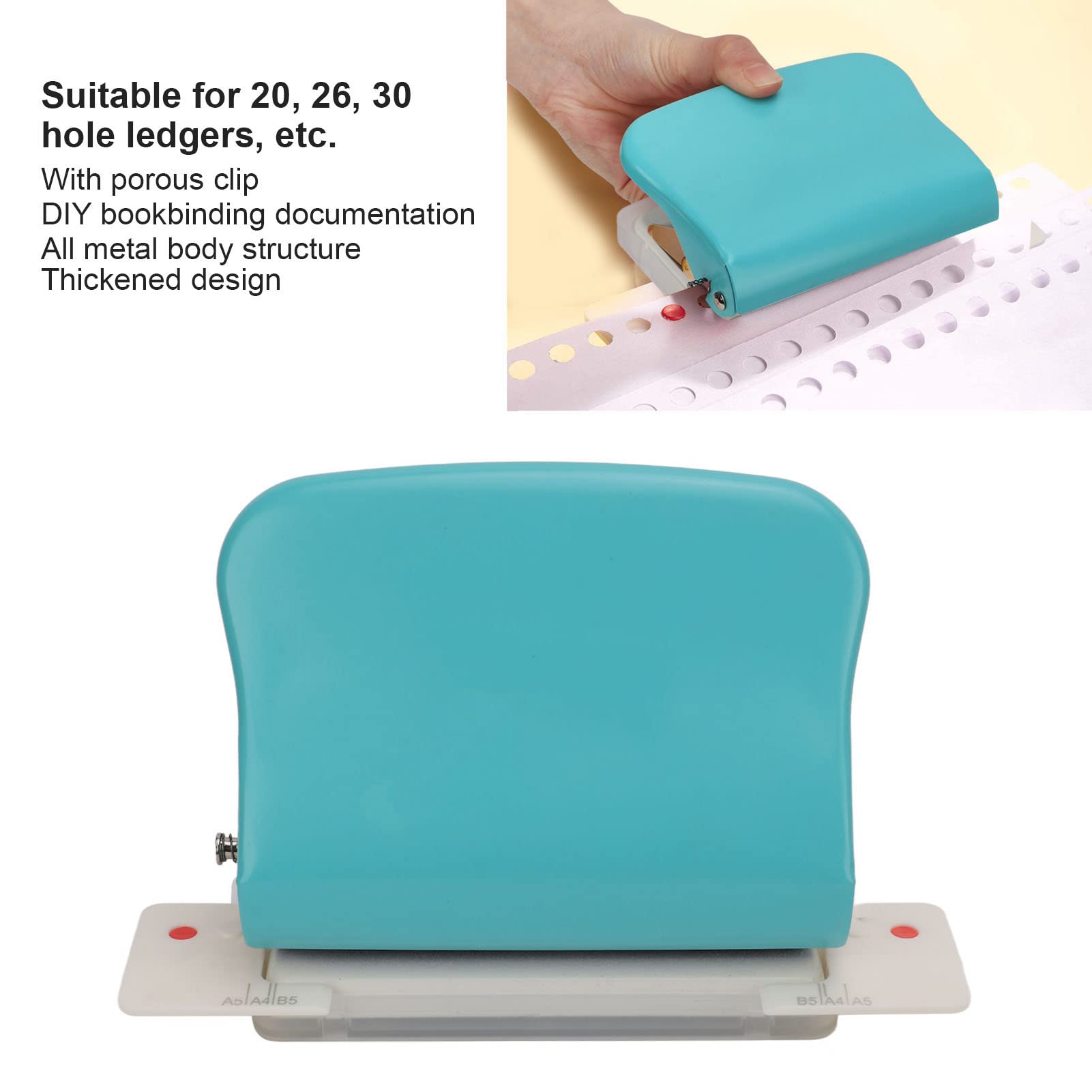 Perforatrice A 10 Fori Professionale - Per Rilegatura Documenti E Scrapbooking - Foto 7