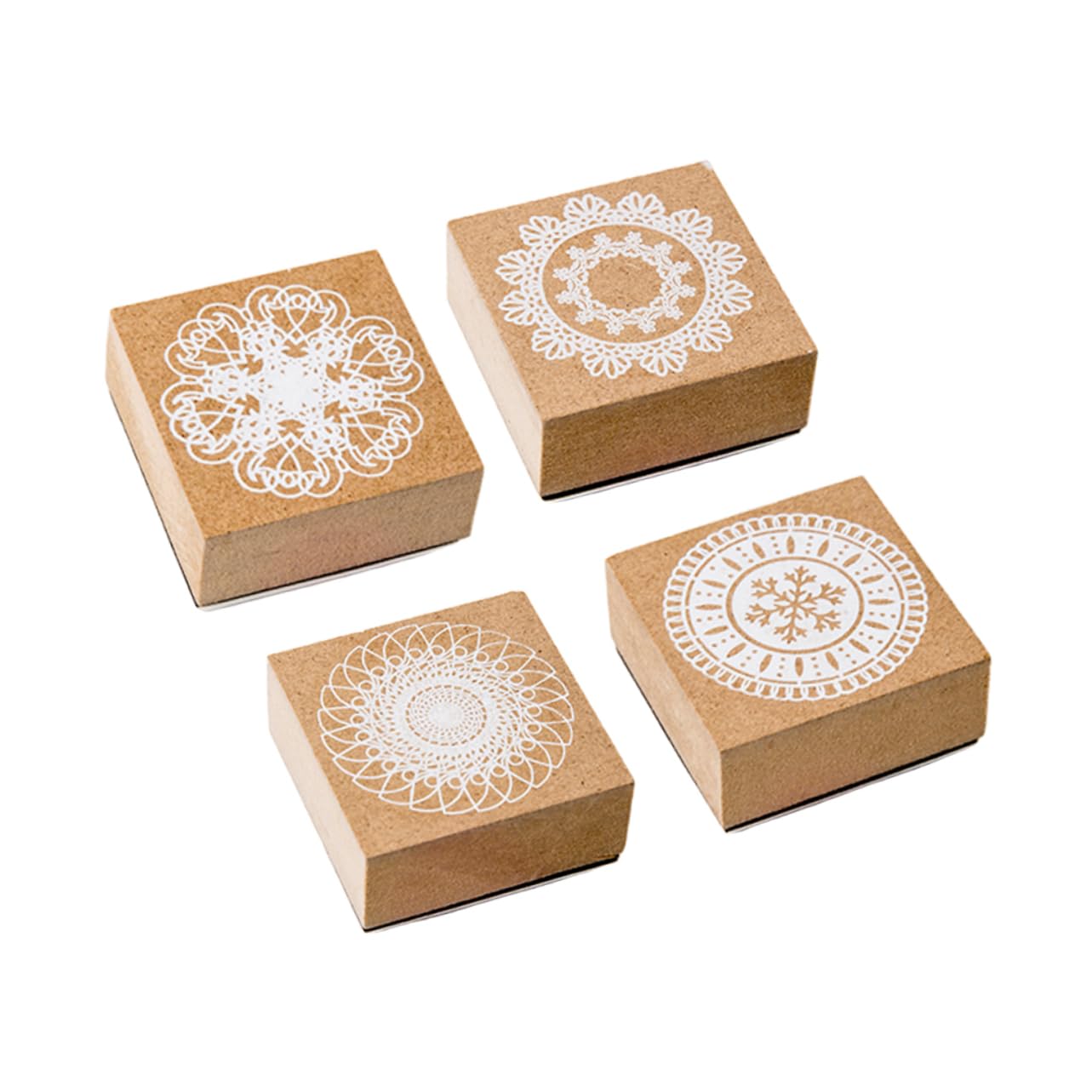 8stücke Lace Printed Wooden Rubber Stamps Lustige Stempel Für Scrapbooking Tagebuch Und Handwerksprojekte Zufällige Designs