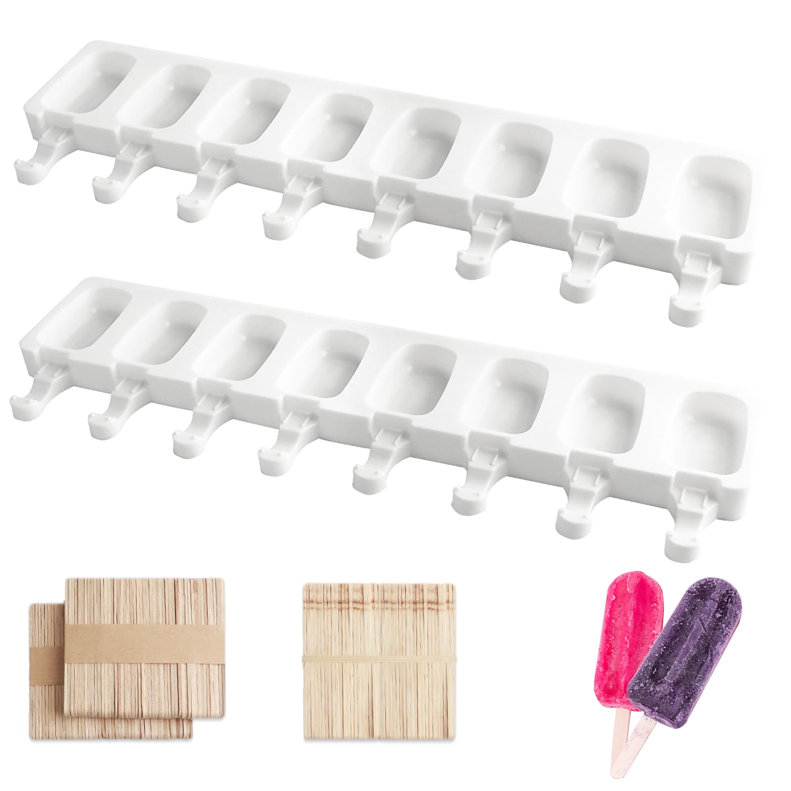 2 PCS Silicone Ice Lolly Moulds