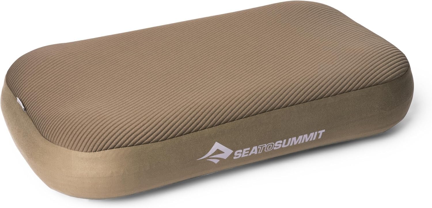 Sea to Summit - Aeros Memory Foam Campingkissen - aufblasbares Premium Reisekissen - Xpress-Ventil - 3D-Strick Komfort - bis 12 cm Höhe - rutschfest mit PillowLock - für Camping, Trekking & Reisen