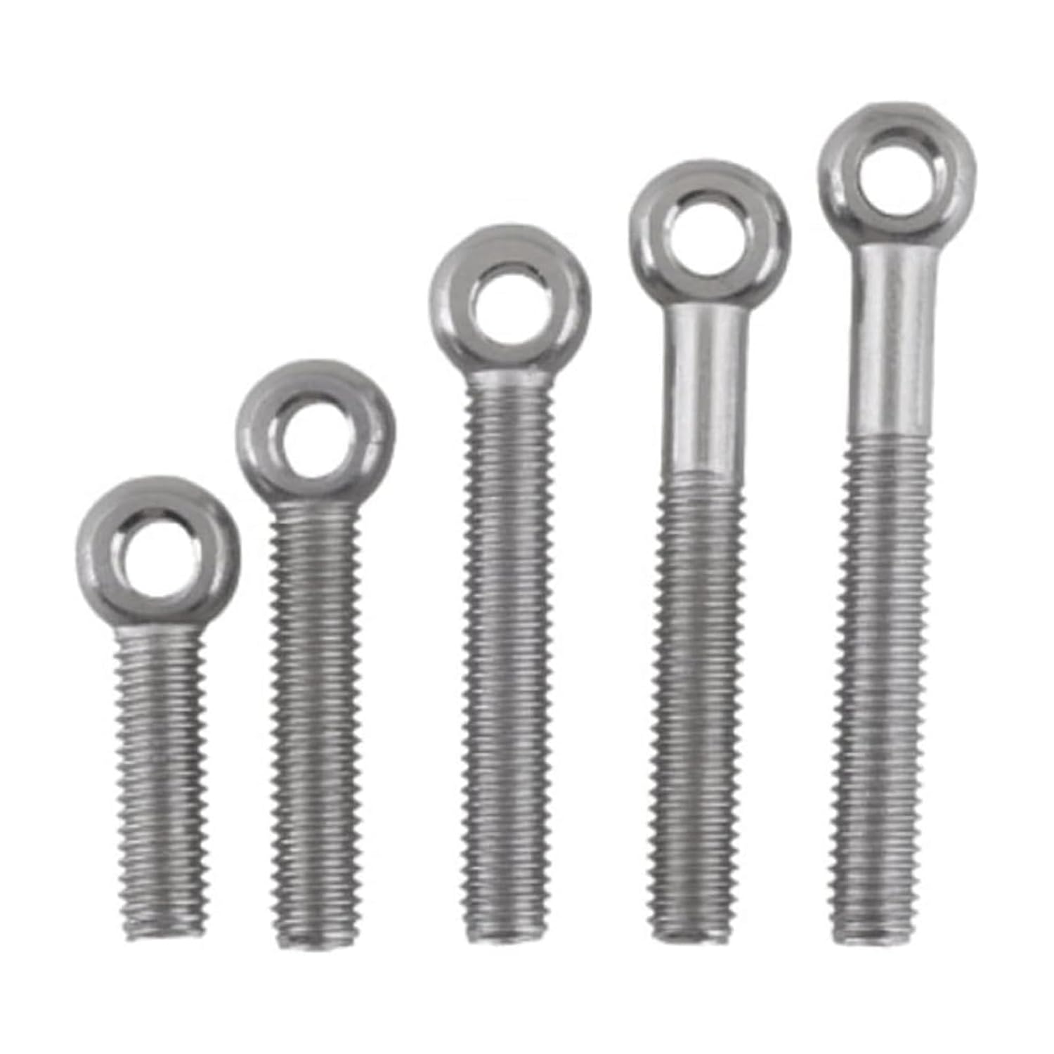 Lifting Eyebolt 5 Pieces Lifting Eye Nuts 304 Stainless Steel M5 M6 M8 M10 M12 Ring Eye Bolt Ring Link Bolt Fisheye Eye Slip Hole Screw Safe and Sturdy
