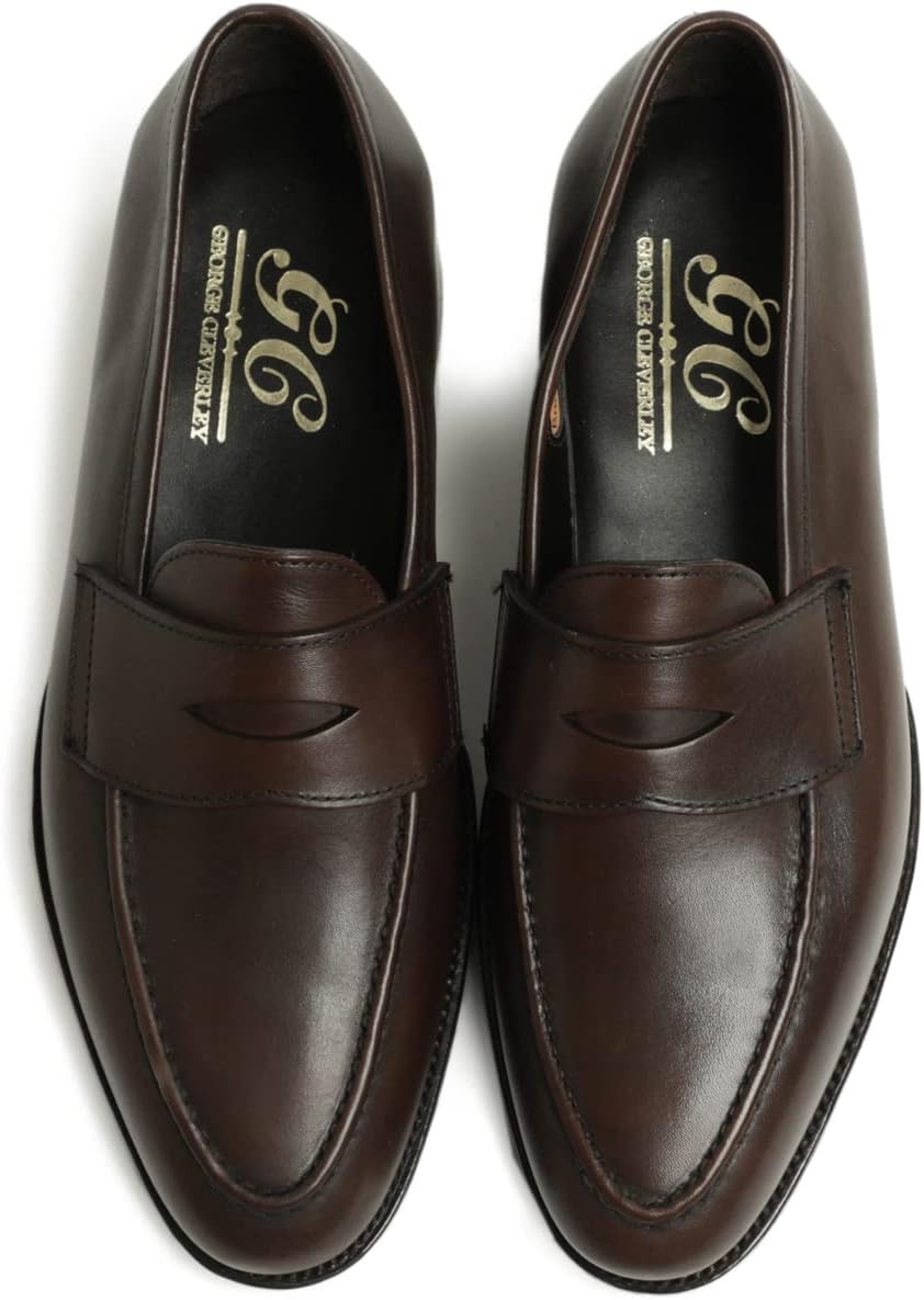 ジョージクレバリー] シューズ コイン ローファー Uチップ レザー BRADLEY2 ブラッドリー2 DARK BROWN AN Loafers