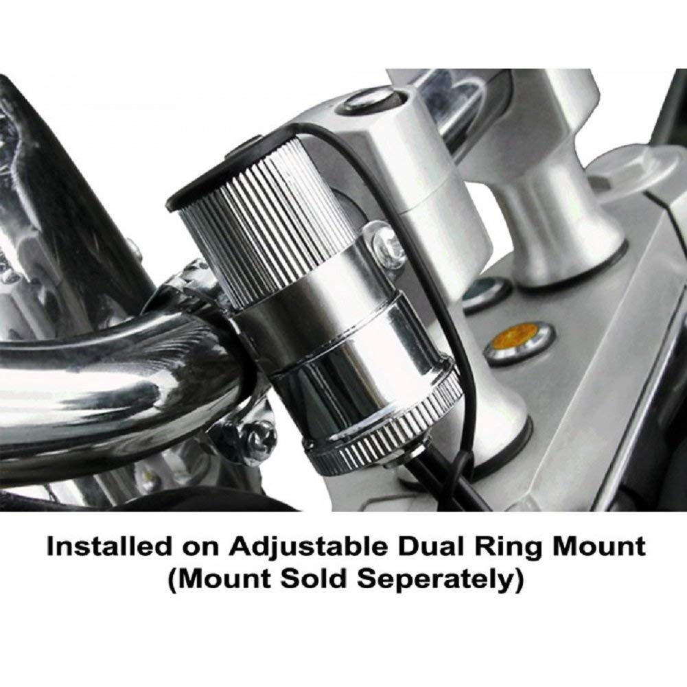 EKLIPES EK1-161 Chrome Viper Adjustable Dual Ring Handle Bar Mount for 12 Volt Power Socket
