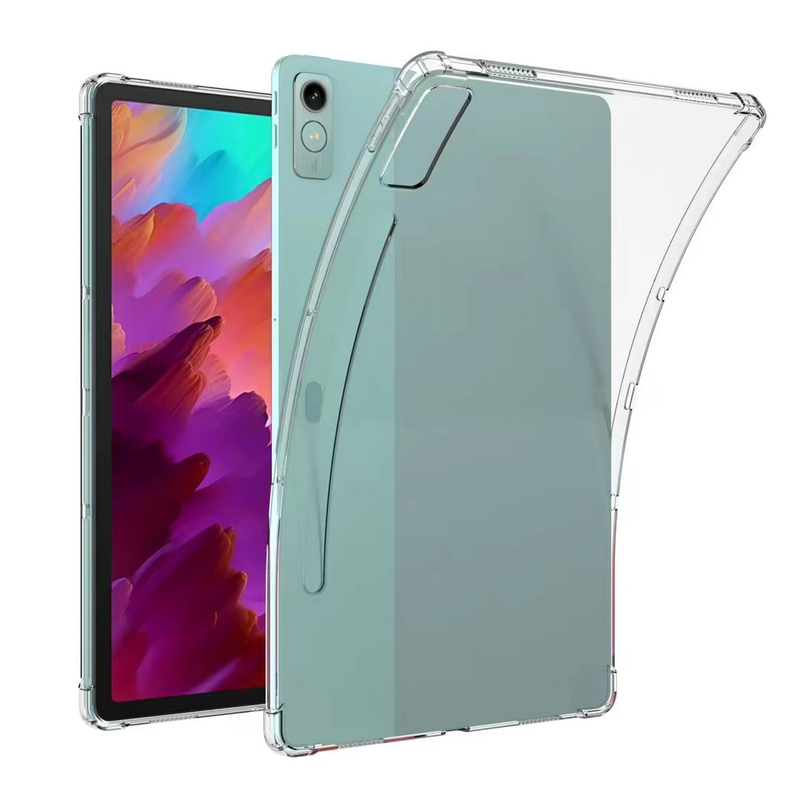 DWayboxCase for Lenovo Tab P12/Lenovo Xiaoxin Pad Pro 12.7 inch TB370FU, Shockproof Impact Resistant Flexible Cover, Anti-Scratch Transparent Clear TPU Protective Shell -Clear