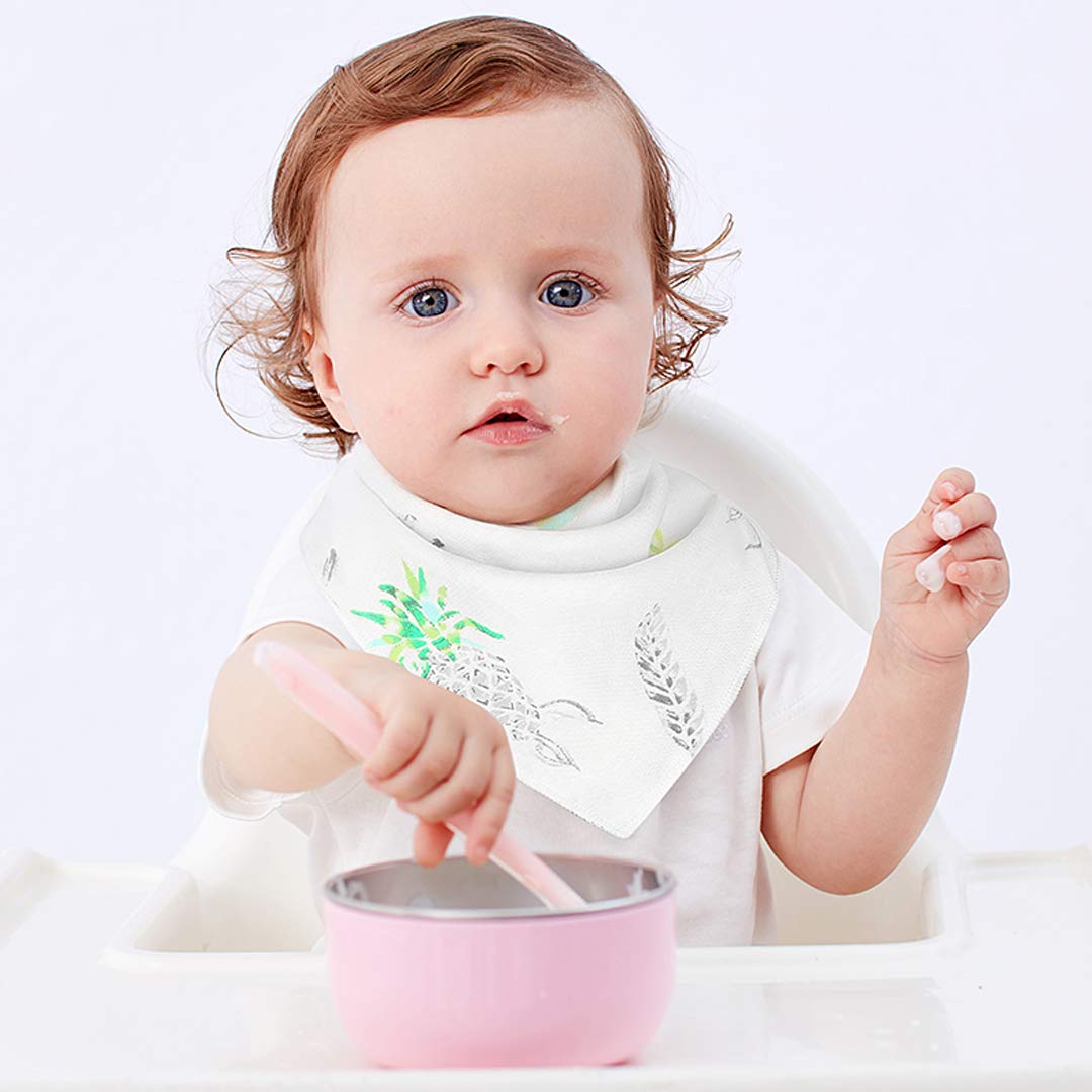 atopo 8 Bebé Baberos Tipo Bandana Algodón Baberos Triangulares Suave y Absorbente Toalla De Saliva Para Bebés, Niños Pequeños
