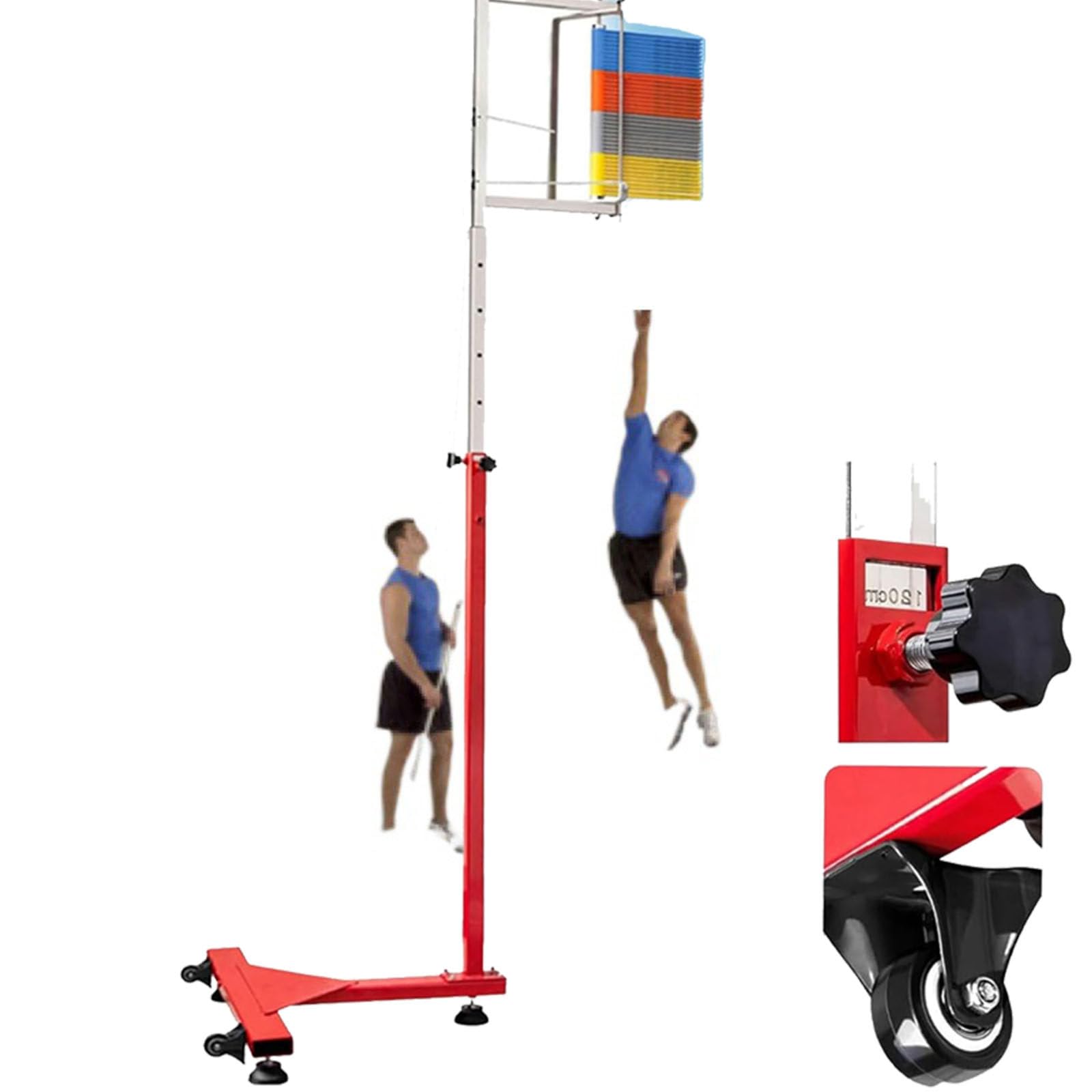 Vertikaler Sprungtester 120-350 cm Vertikalsprung-Testgerät, Schulsport Trainingsstange für Basketball und Volleyball, Tragbare Messlatte zur Bewertung Der Sprungkraft,Color-1.4-2.8M