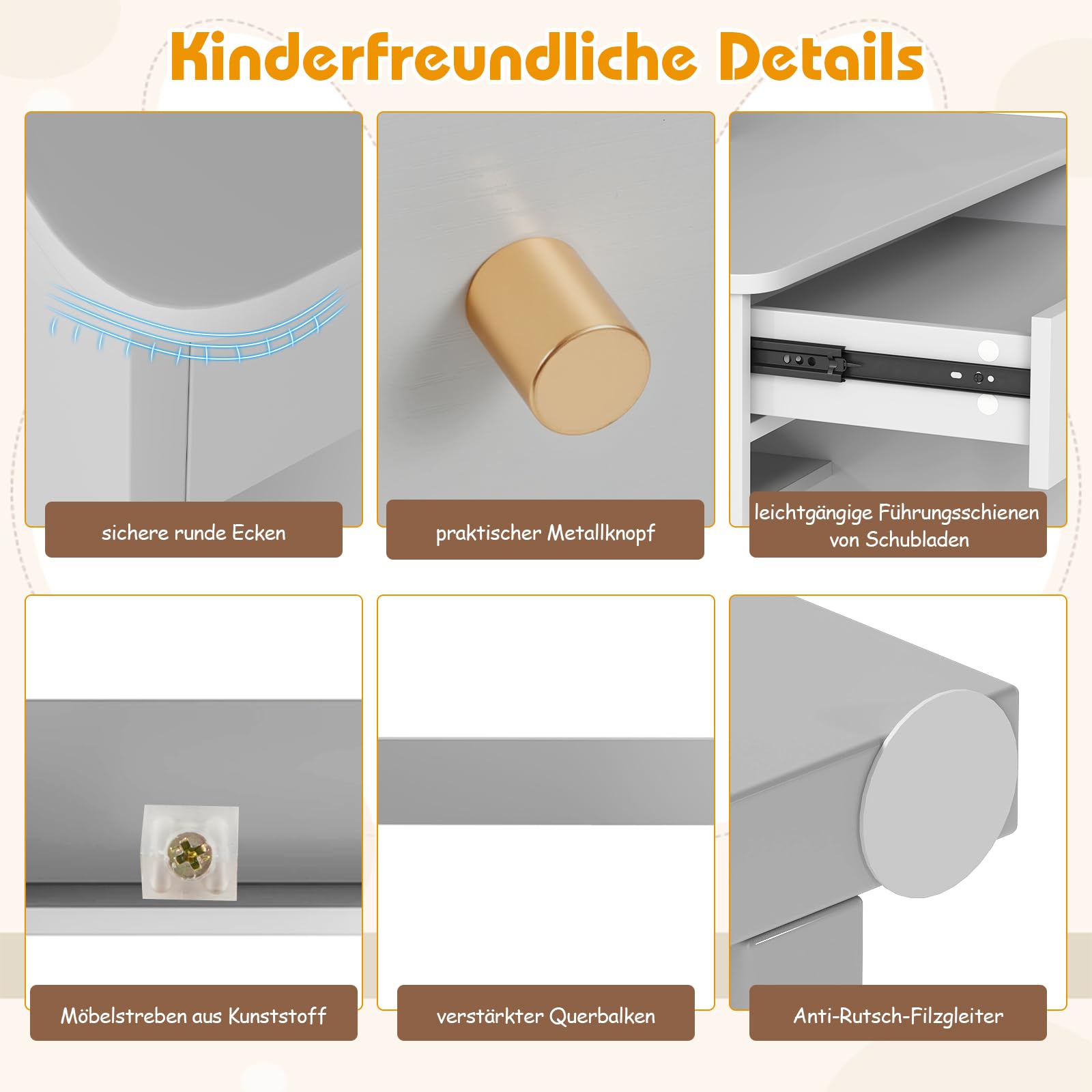 COSTWAY Kinderschreibtisch 80x48x102cm - Mit Schublade & Stauraum