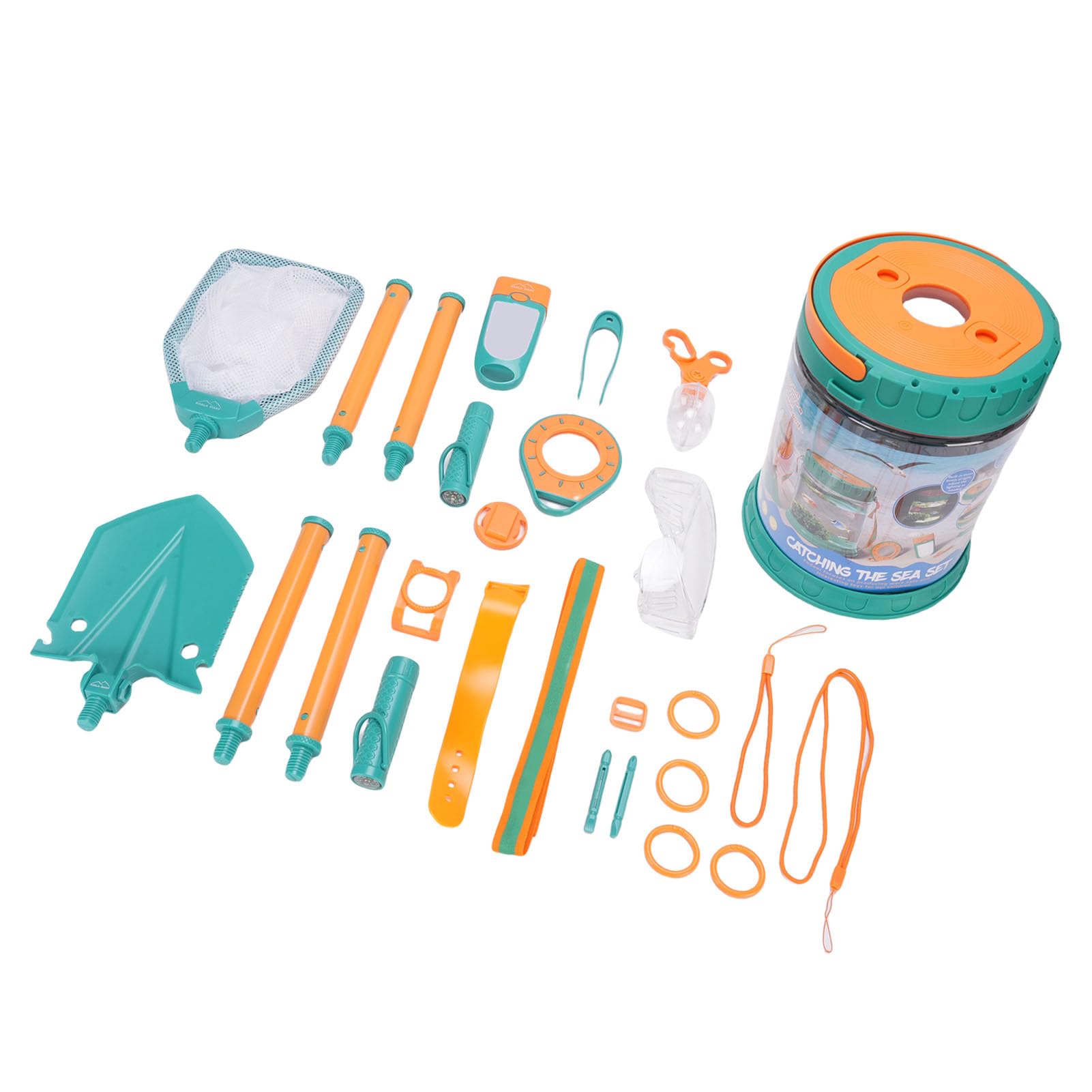 Topiky Juego de Juguetes de de Playa para Niños – Kit de Exploración Al Aire Libre para Niños con Pala, Linterna, Cubo, Viajes de Aventura, Juguetes de Excavación Portátiles para y Niñas