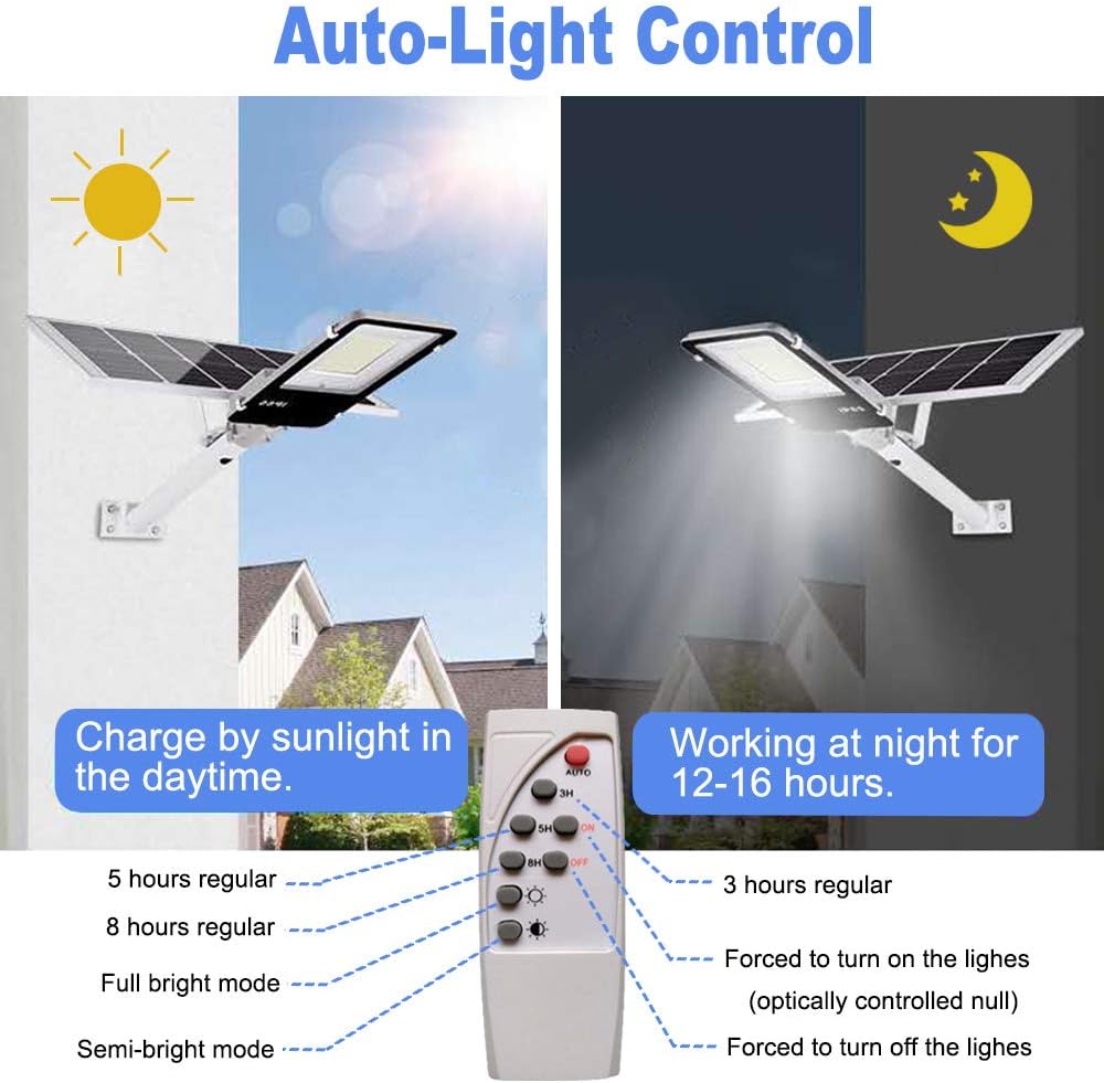 Gеt Chеар Prісе UNDADE 120W Solar Street Lights Outdoor, Dusk to Dawn Solar Led Outdoor Light with Remote Control,Timing High Brightness Security Lighting for Yard, Garden,Swimming Pool, Basketball Court