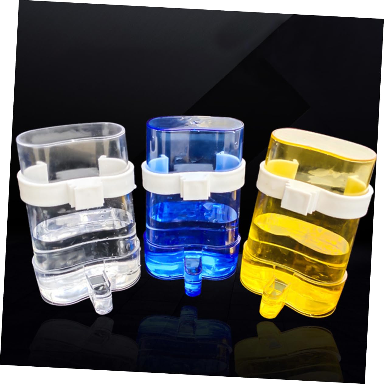 Angoily Distributore Automatico di Acqua e Cibo per Pappagalli Uccelli Gabbia 12 Pezzi Pratico in Plastica per Uso Interno ed Esterno