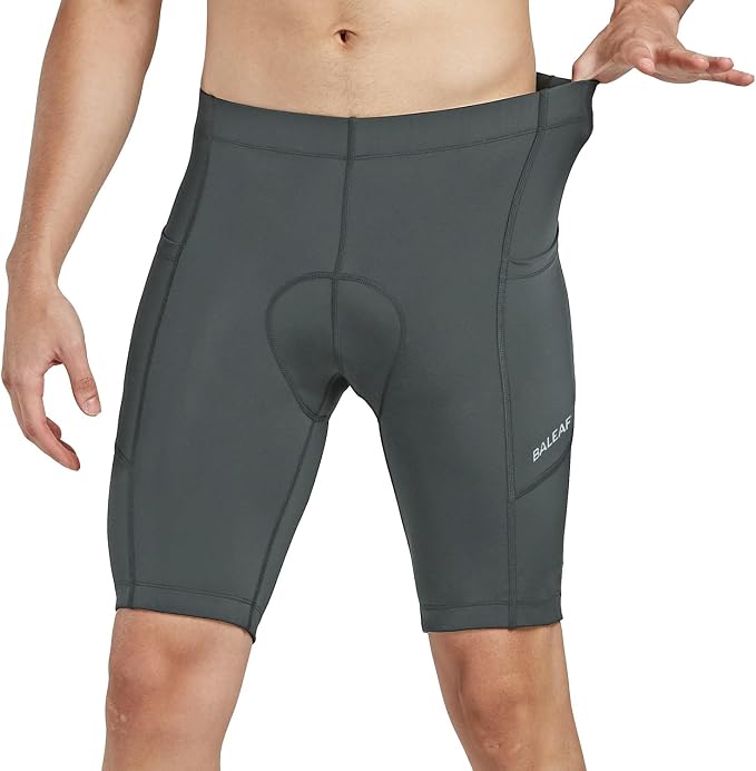 TOMSHOO Pantaloni Da Ciclismo Uomo MTB 4D Imbottiti, Pantaloncini Bici Traspirante Asciugatura Rapida Con 3 Tasche Antiscivolo Antiurto MTB Shorts - 2