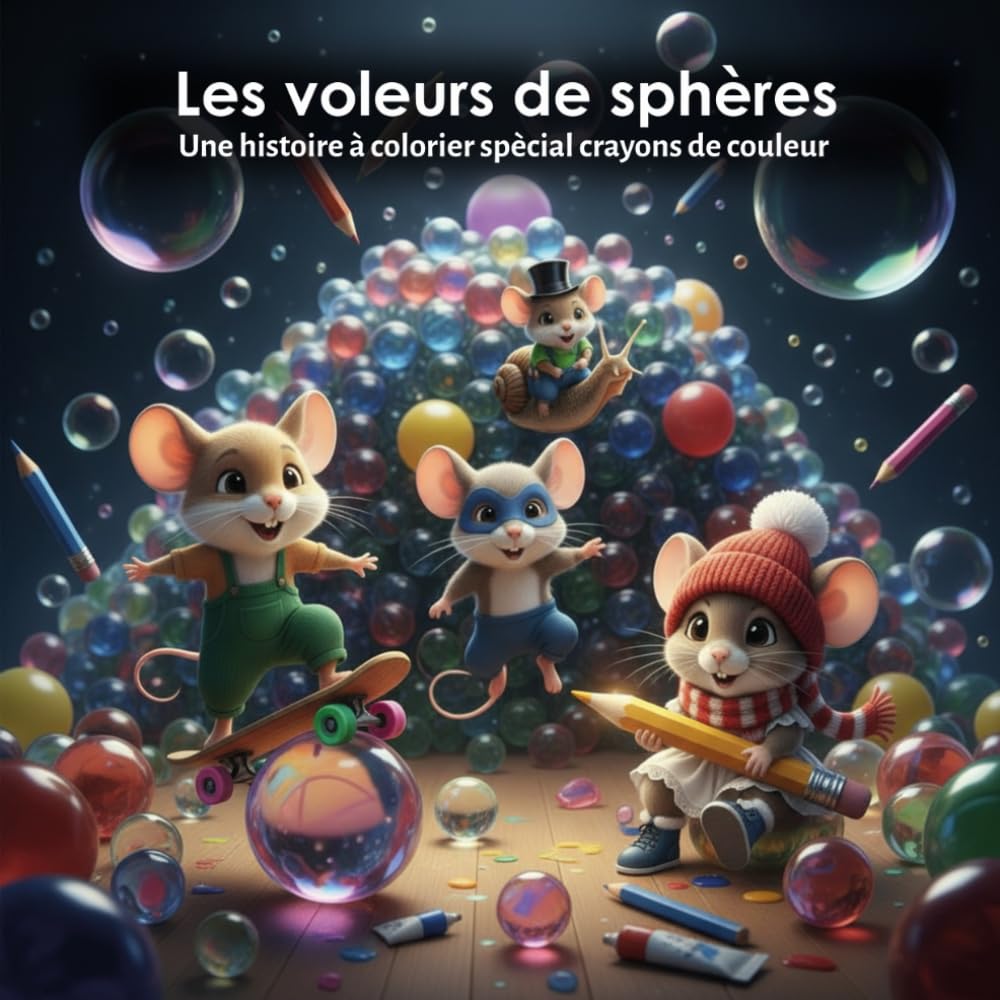 Les voleurs de sphères: Une histoire à colorier spécial crayons de couleur