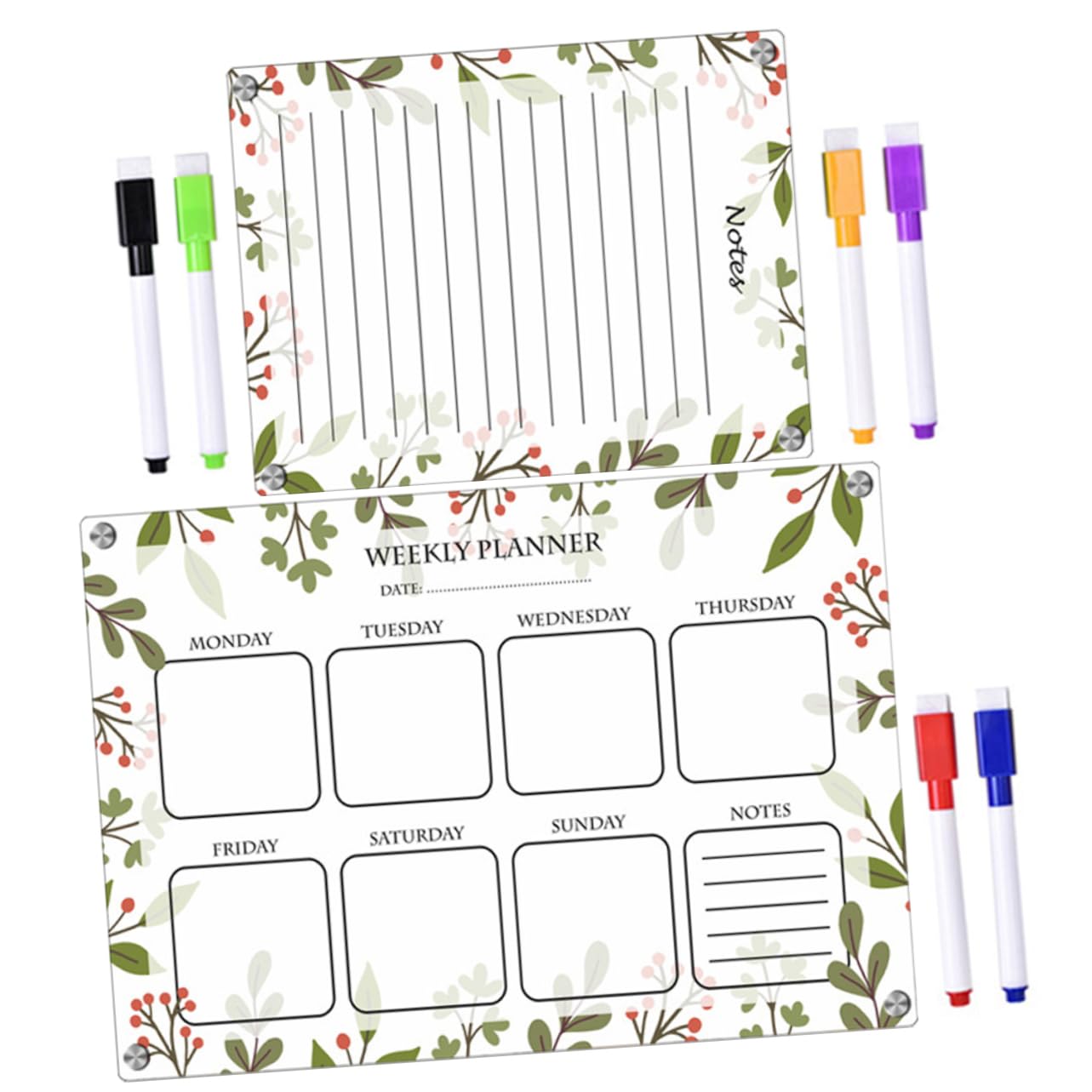 Magnetisches Acryl Whiteboard für Kühlschrank Aufgabenplanungstafel mit Viel Platz für Notizen