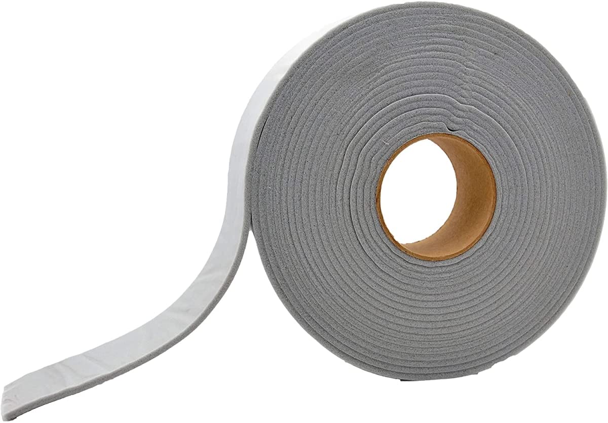 212 Main 0.18 in. x 2.5 in. x 30 ft. Cap Foam Tape with Mylar, Grey