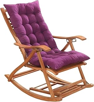 Lounger Cushion Pad, Garden Patio Thick Large Rocking Chair Cushion, Recliner Relax Chair Pad, for Rattan Recliner Indoor Outdoor,purple,40 * 108cm