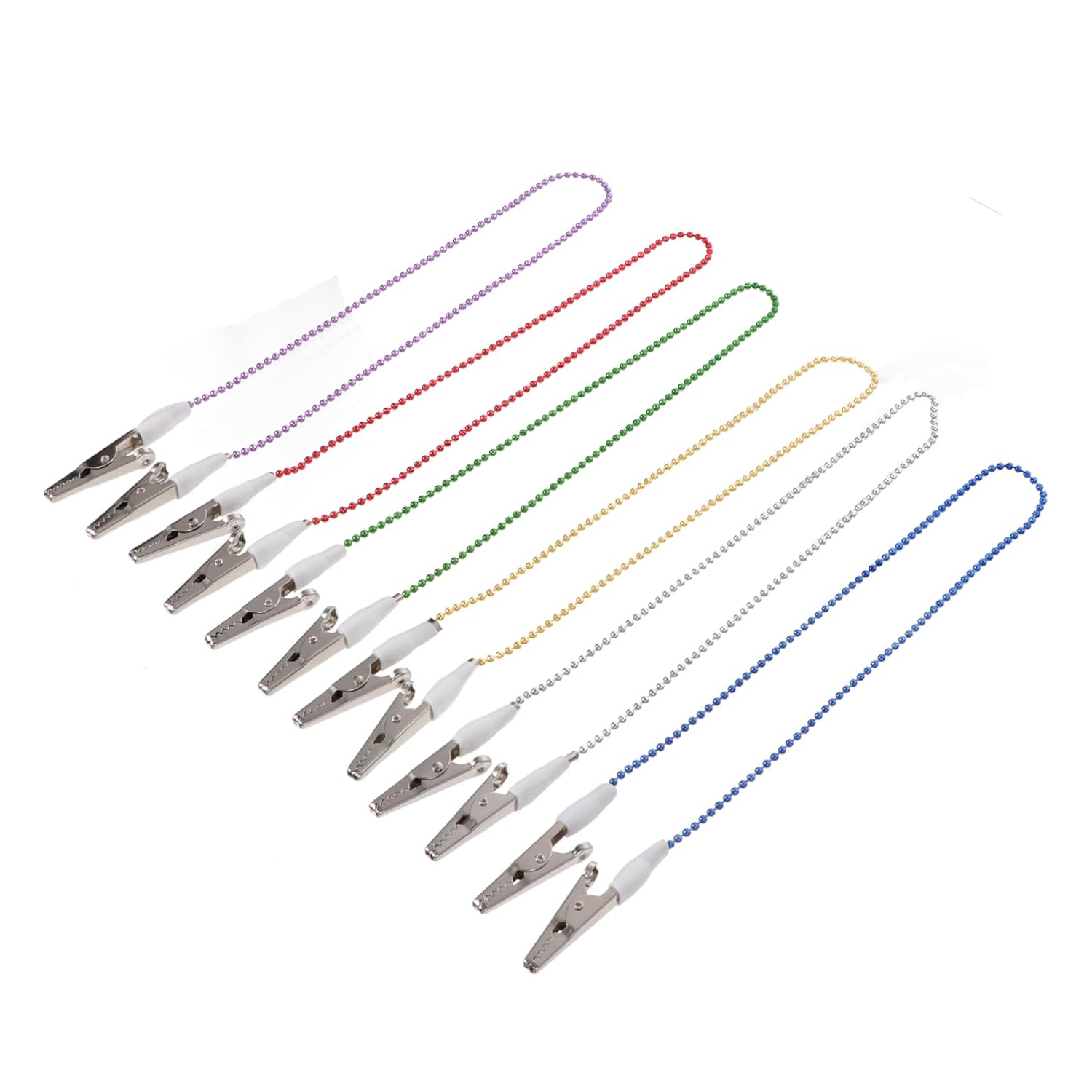 MAGICLULU 6pcs Napkin Clip Bib Holder Chain Lightweight Bib Clip for Suitable for All Ages Assortment for Keeping Clothes Clean