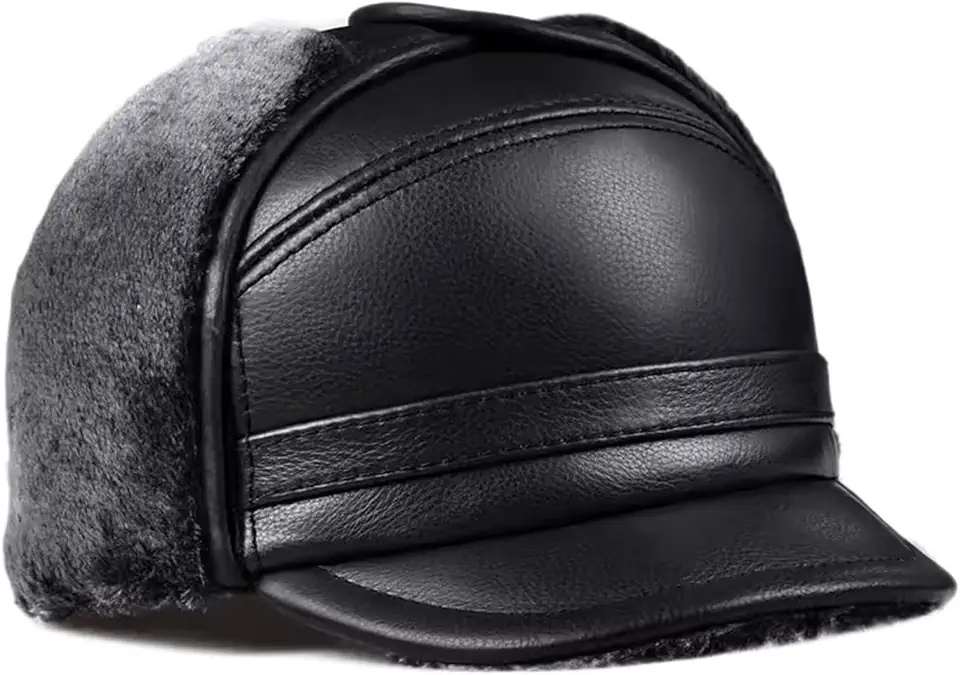 Chapéu bomber de inverno russo com aba de orelha masculino quente pele sintética caça chapéu caçador chapéu impermeável ao ar livre boné de beisebol (