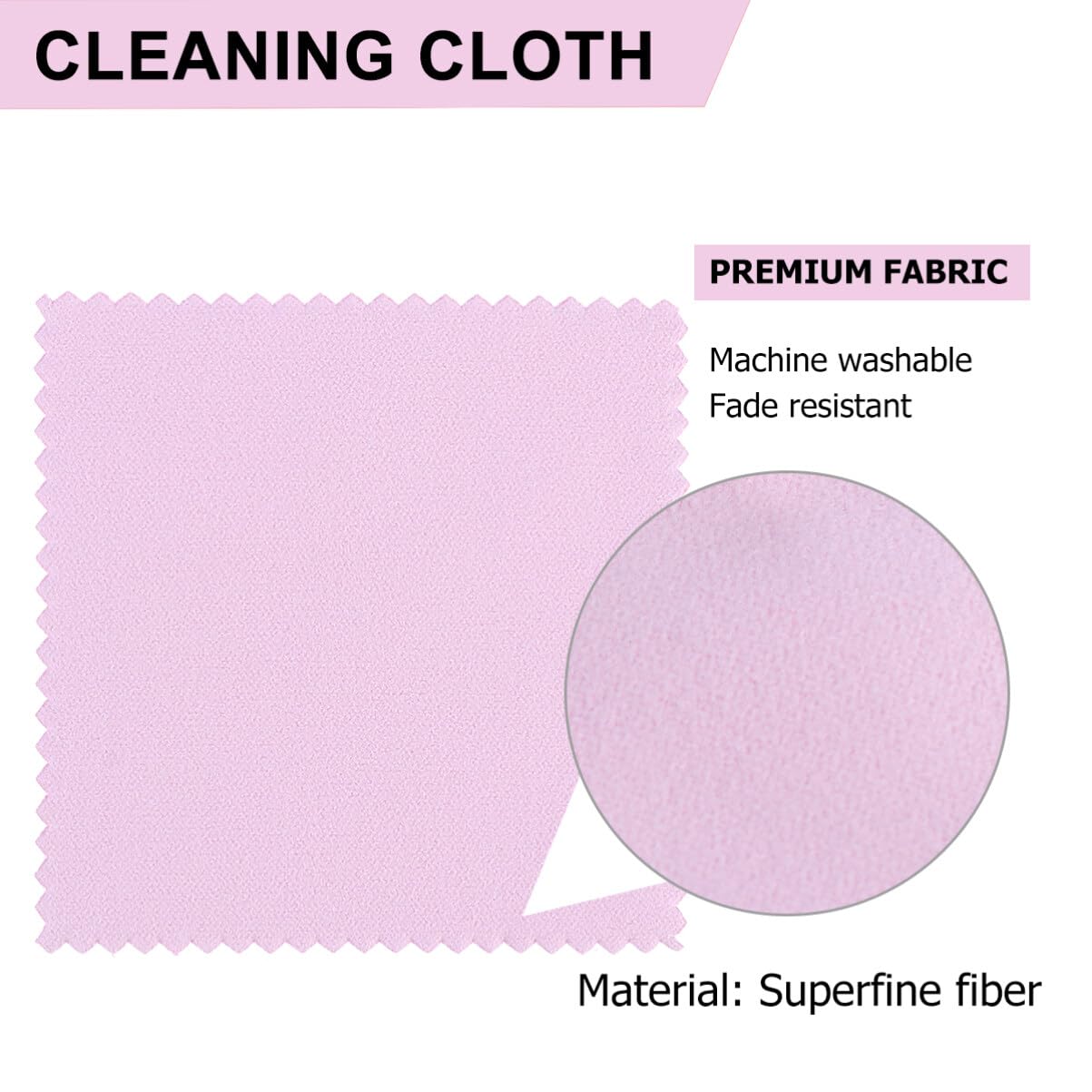 Veemoon Mikrofasertücher zum Glanz Wiederherstellen zur Schmuckreinigung 100 Stück aus Superfiner Faser in Rosa Silberputztücher für Silberbesteck und Silberschmuck
