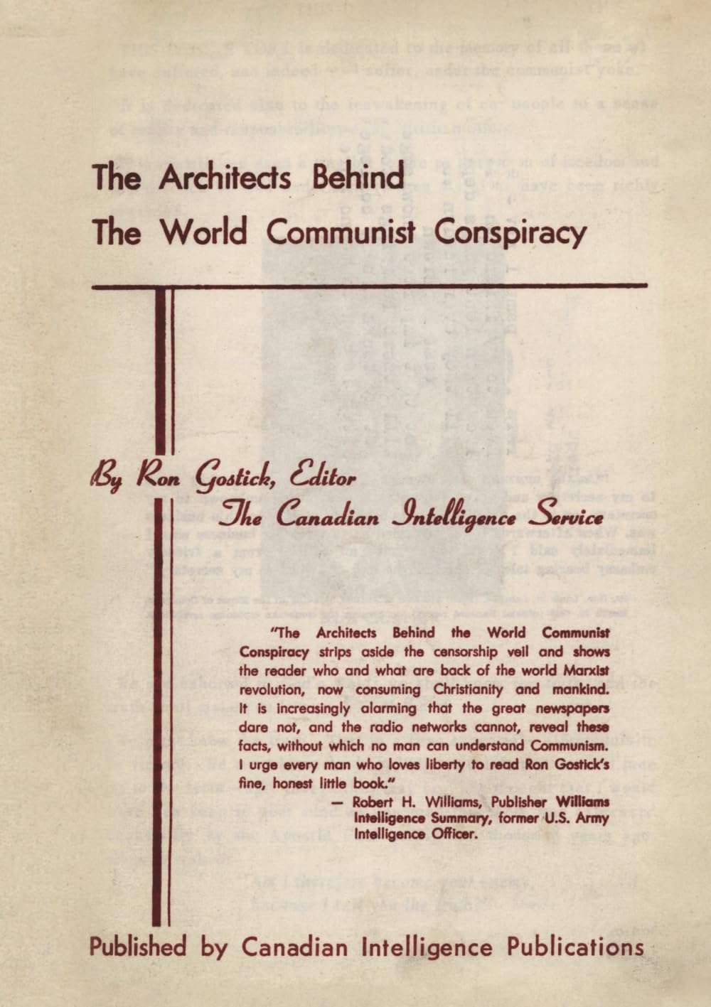 The Architects Behind the World Communist Conspiracy