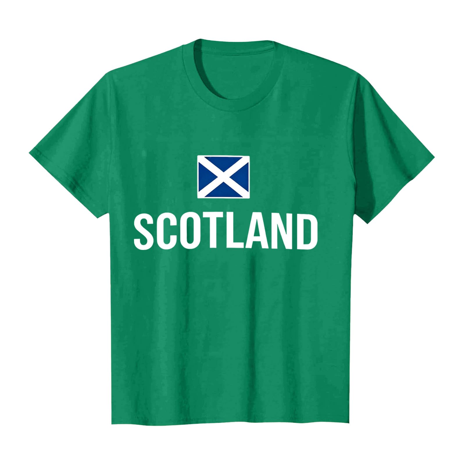Scotland Football T Shirt Unisex Scottish Flag Short Sleeve Crew Neck Funny – Men Women Football Fans (D-Green, 3XL) — image 1