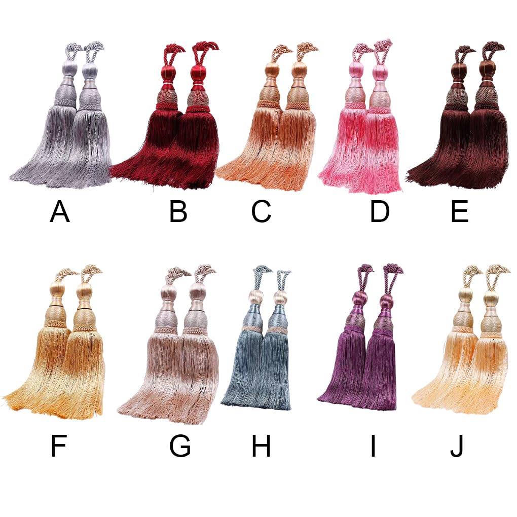 Lot de 5 rideaux à pompons polyvalents pour décoration de chambre, facile à entretenir, en polyester durable, accessoires de chambre, décoration de la maison, doré 1