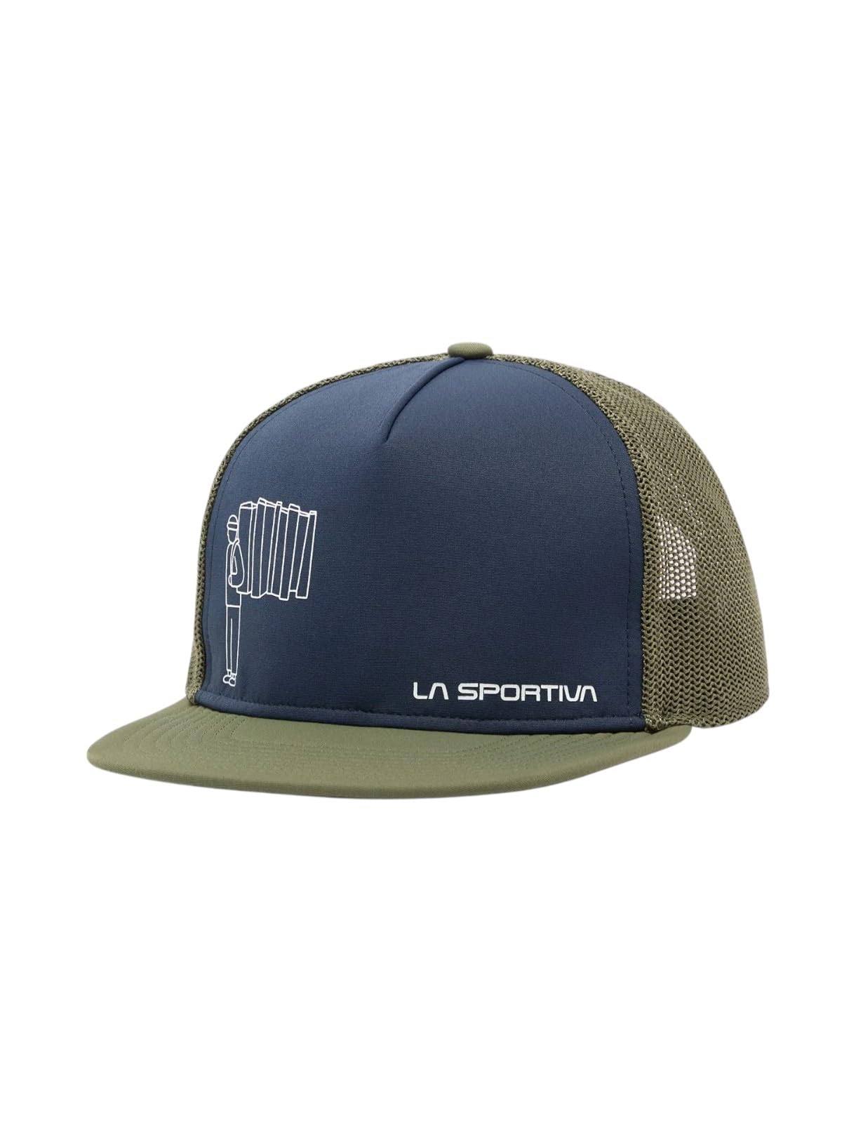 LA SPORTIVA Citizen of the Mountain Cap mit Mesh-Rückseite, Kletterprint und verstellbarer Passform. Ideal für Bouldern, Klettern und Outdoor. - S/M