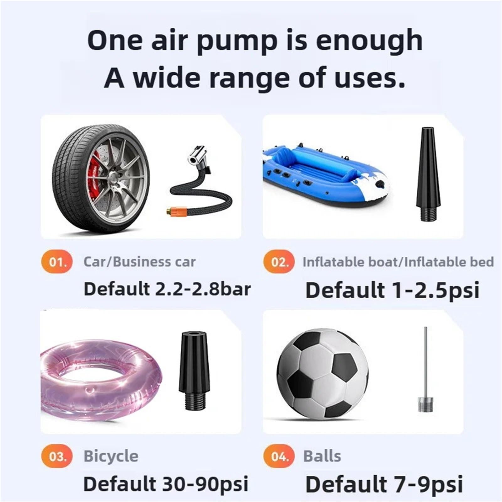 Compresseur Air Pompe à air de voiture sans fil Gonfleur Electrique