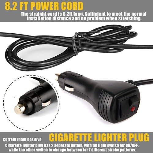 Miniatura 8 de 26" 54 LED 7 modo flash Asesor de tráfico de doble cara advertencia de emergencia seguridad vehículo techo superior barra de luz estroboscópica con