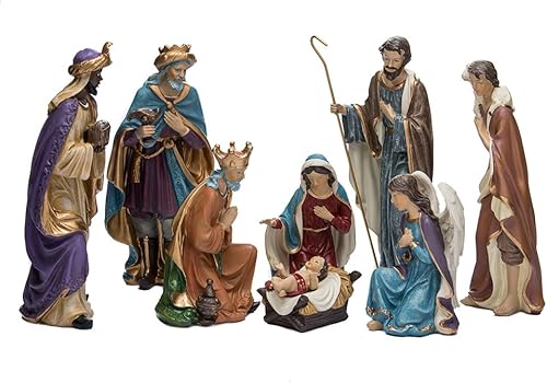 Juego de figuritas Kurt Adler para Belén 8 unidades de 9 pulgadas