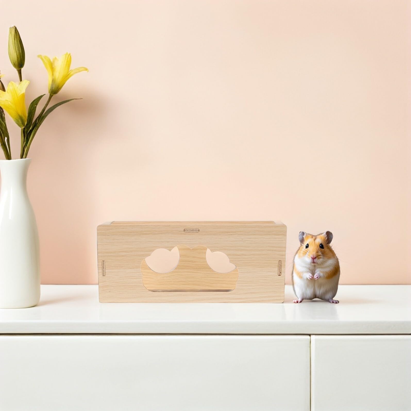 Abaodam 2 Stück Hamstertunnel mit Kreativem Entwurfsstil Verbessert Sicherheitsgefühl und Neugier für Kleine Haustiere im Innenbereich
