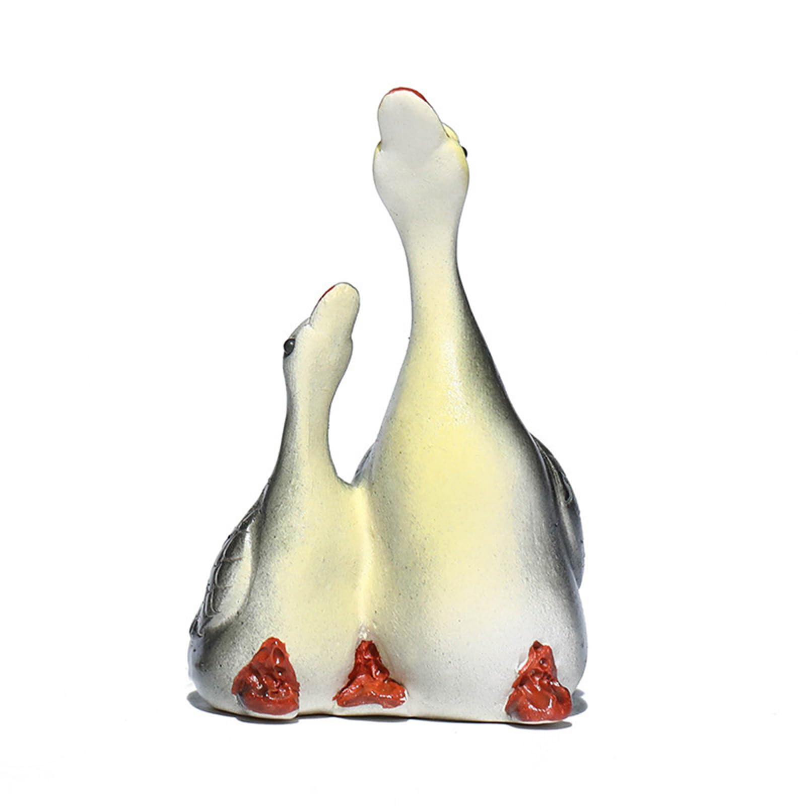 Piceioep Chinese Zisha Geese Sculpture Meticulously Hand Carved Decoration for Tea Table Display Pen Sculpture Tea Set