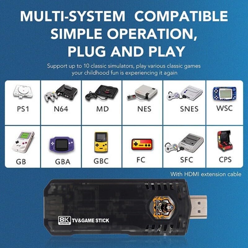 Enfogo Combo C587 - 2-in-1 Video Game Console with 10,000+ Classic Games & G5 Gaming Machine with 2 Controllers for Hot Entertainment - Best Gift with 15 Years Warranty 1