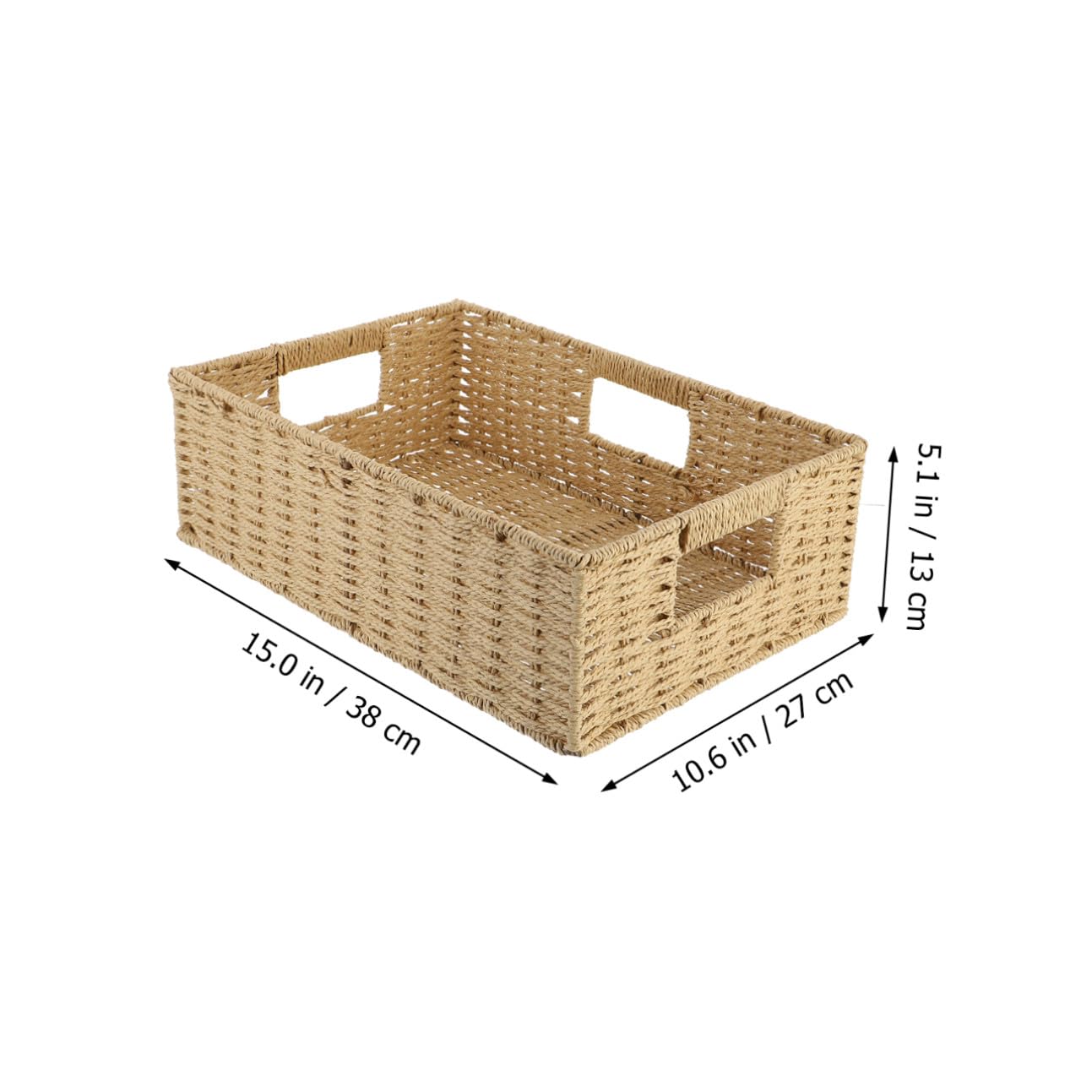 Aufbewahrungskorb aus Rattangeflecht, 1 Stück, Beige | Kleinigkeitenkorb, Handliches Design, für Ordnung im Regal, Natürliche Flechtoptik