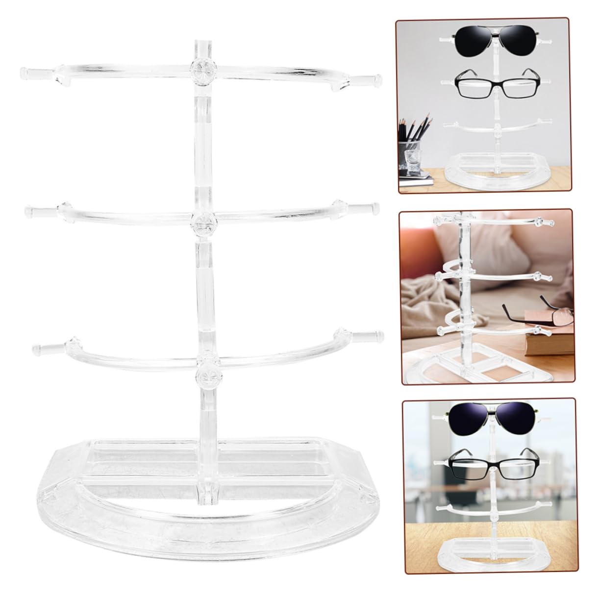 Amosfun 6 Stk Brillenständer brillen aufbewahren brillenablage Mehrschichtiger Brillenhalter Brillenbox Brillenhalterung Ausstellungsstand Sonnenbrillenhalter Brillen-Organizer-Ständer p.s