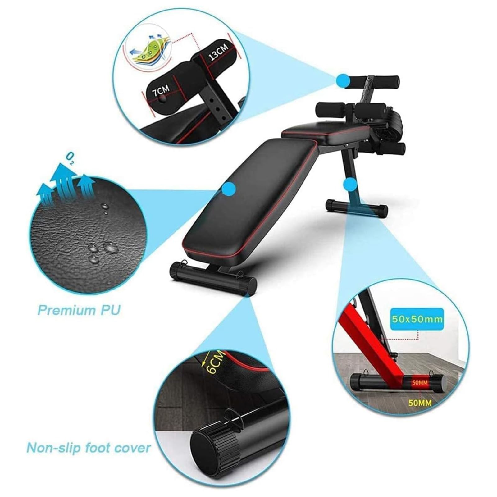 Banco de pesas con extensión de piernas y rizo, banco de entrenamiento ajustable, bancos de declinación inclinada para gimnasio en casa, ejercicio de cuerpo completo y entrenamiento de fuerza