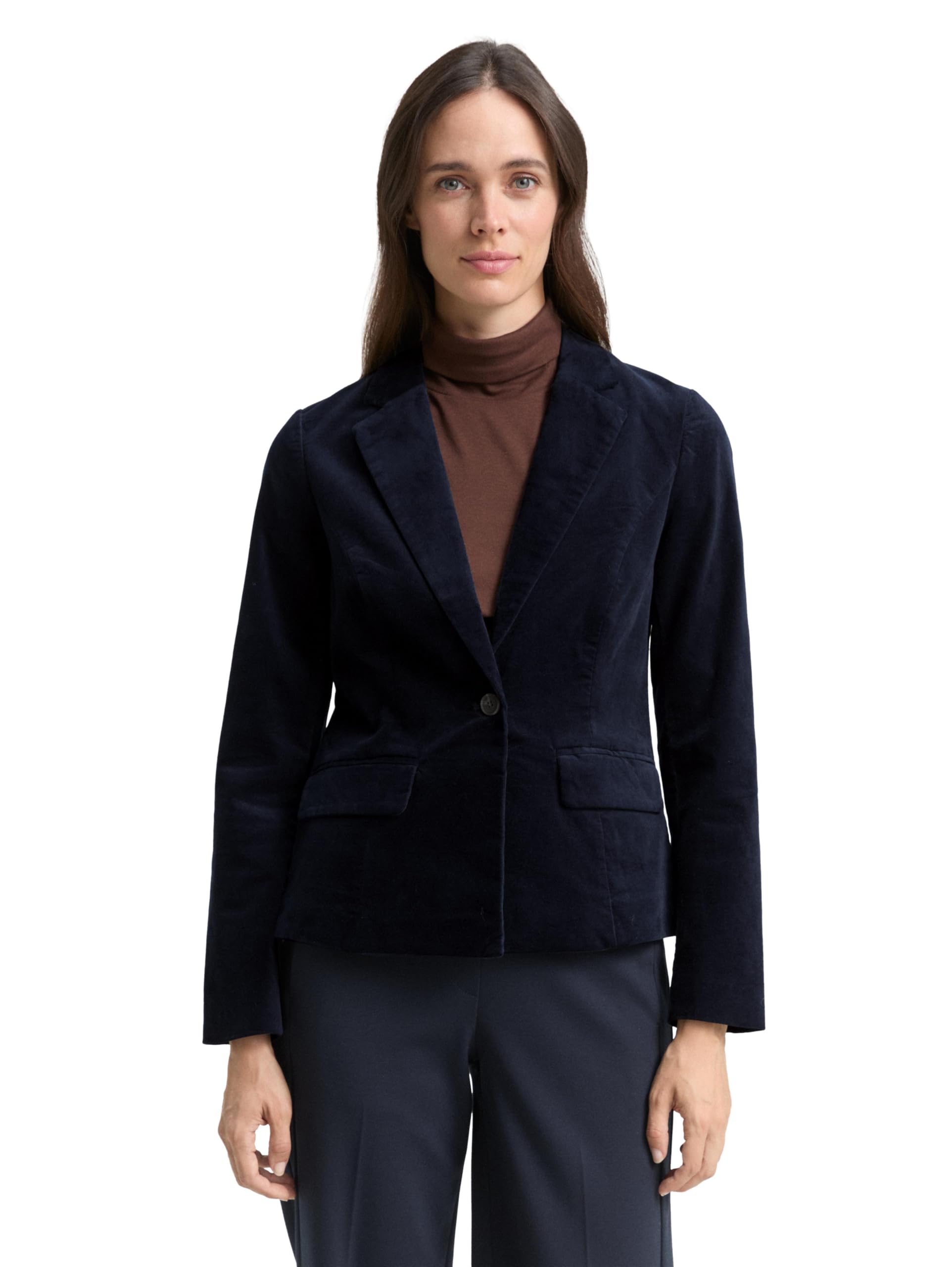 TOM TAILOR Damen 1048643 Blazer in Samt-Optik
