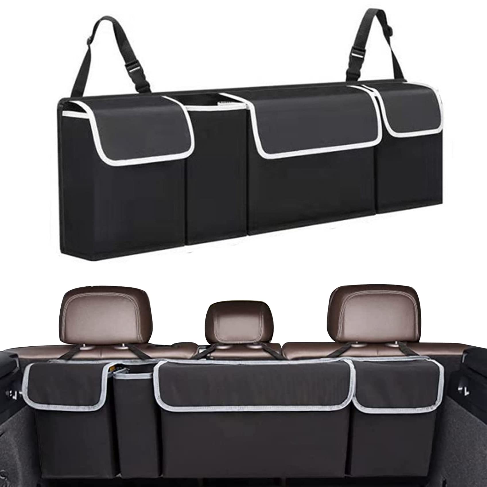 Rangement de bottes de voiture suspendu pour simplifier vos départs en vacances en famille