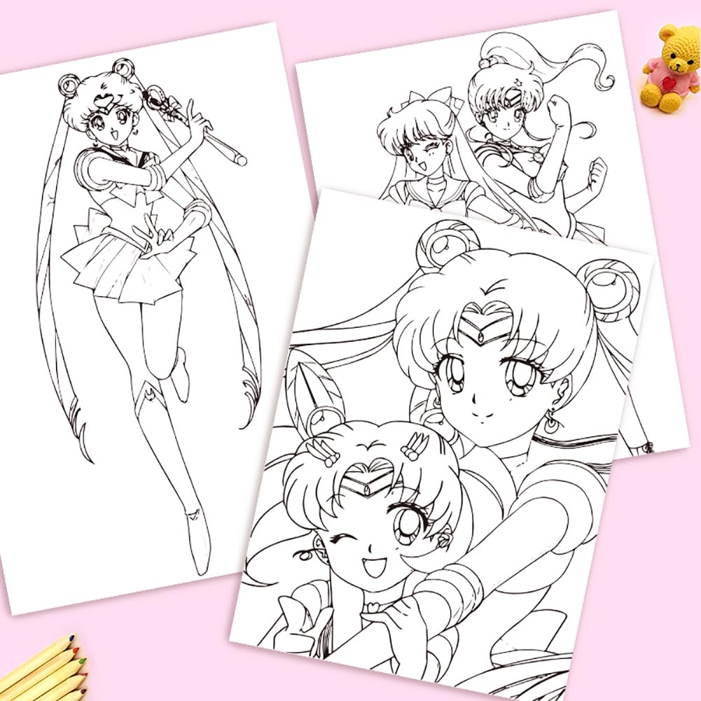 Amazon.co.jp: 美少女戦士セーラームーン 塗り絵 手描き本 ぬりえ帖
