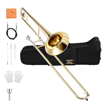 管楽器・吹奏楽器 Easter Trombone ETB-330 /case Amazon.com: Eastar Bb Tenor Slide Trombone for Beginners