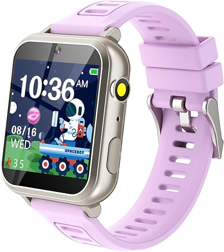 Miniatura 12 de Reloj inteligente para niños con 39 juegos, pantalla táctil HD, cámara de video, reproductor de música, podómetro, linterna, reloj despertador,