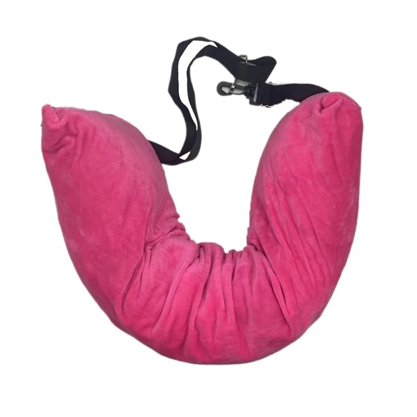 YShiuoL Neck Pillow Portable Neck Pillow Space-saving Clothes Adjustable Comfortable for Car Train Airplane(Pink)