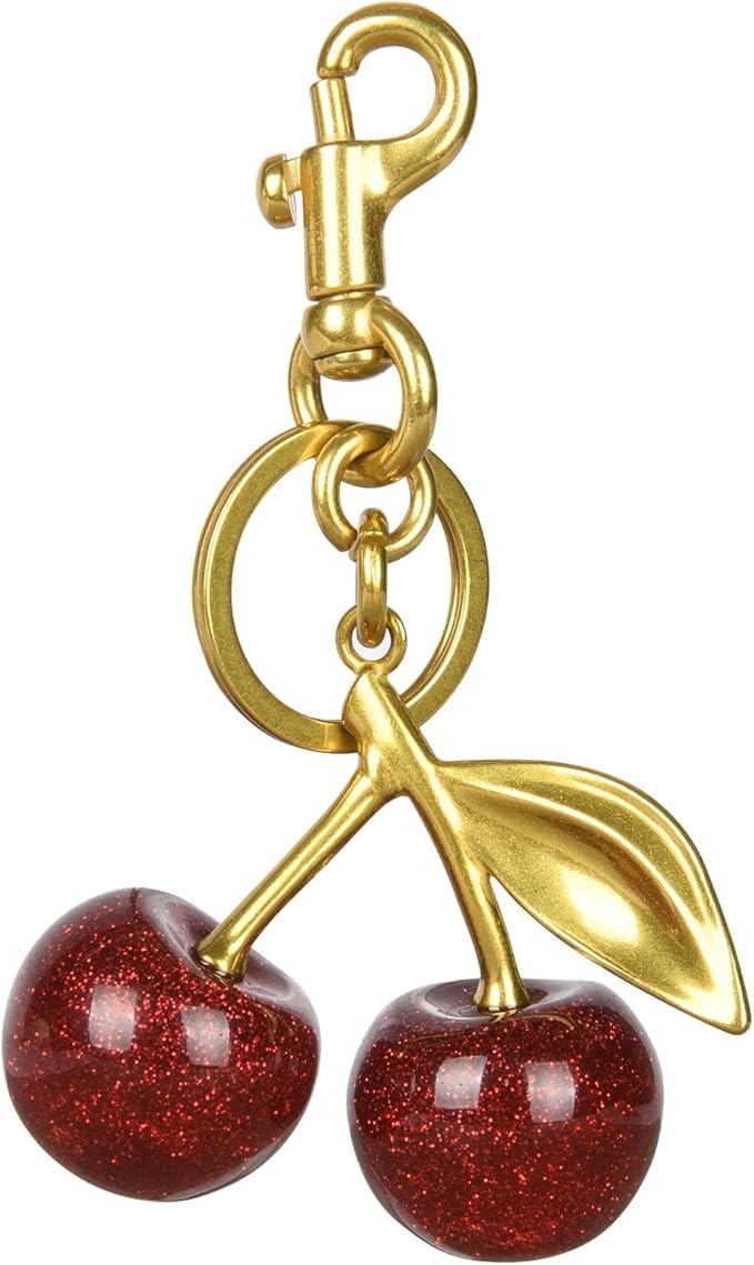 DFUJVBGUWYN Crizaor Cherry Keychain Bag Purse Charms For Handbags Cherry Accessories Mothers Day Birthday Ideas, Golden, S