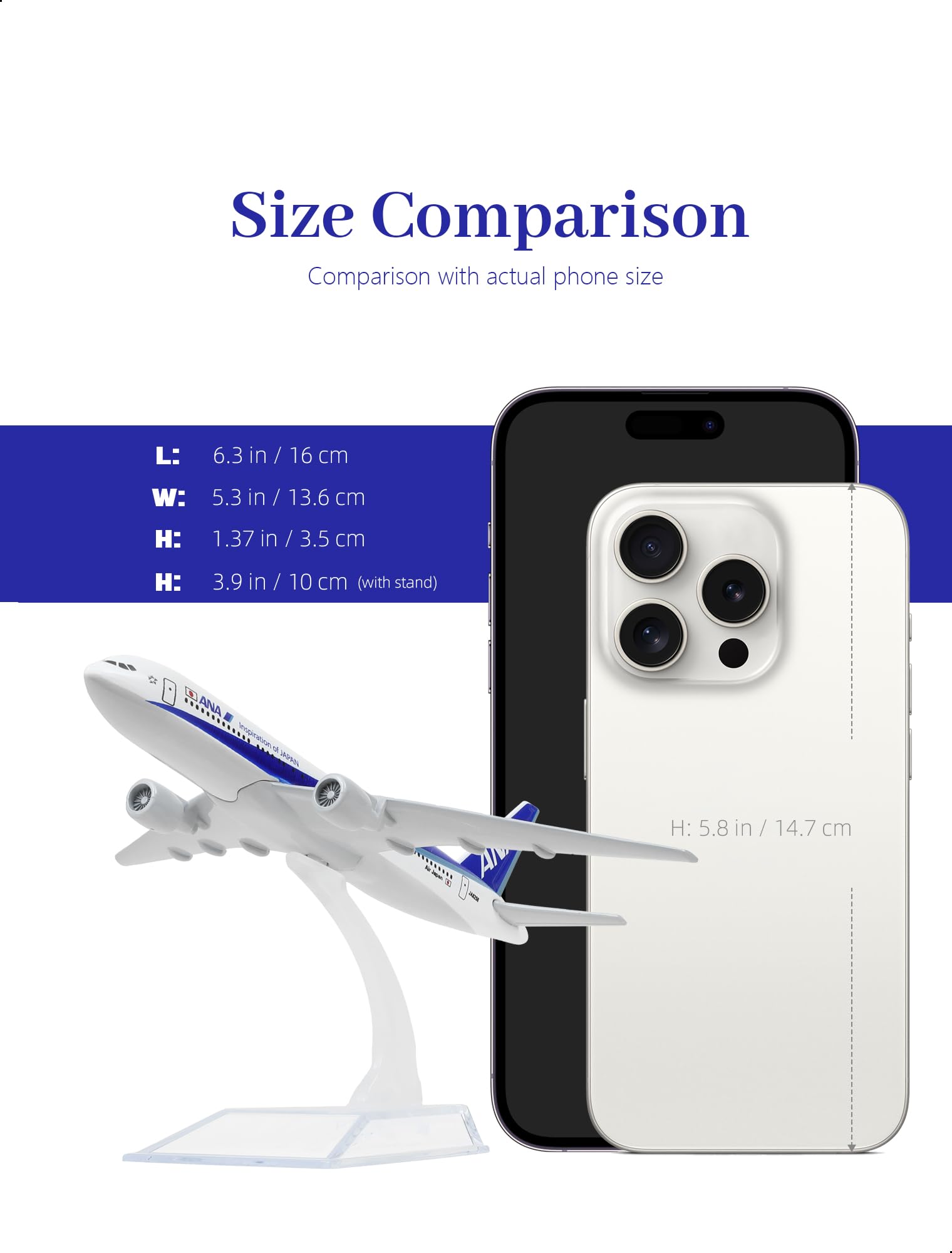 Amazon.co.jp: QIYUMOKE 1/400 ANA ボーイング777 飛行機モデル 15.5cm