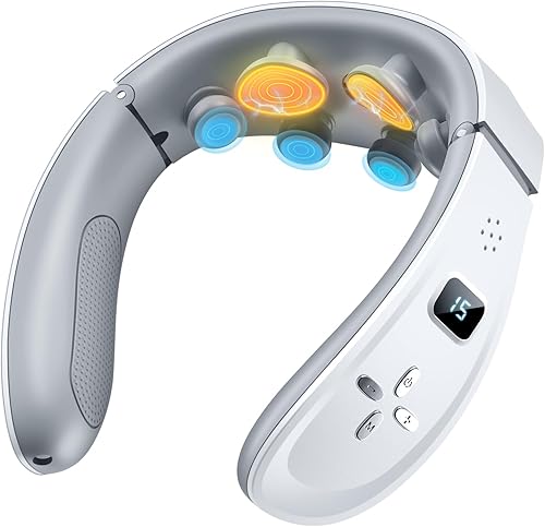 ネックケア 首 リラクゼーション器 【加温×EMS】 静音 首元リフレッシュ ネックリラックス 液晶ディスプレイ 10種類のモード 15段階の強度調整 軽量 15分間タイマー機能 二重リフレッシュ効果 USB充電式 提示音あり 操作簡単 コードレス 男女兼用 ギフト 父の日 母の日 記念日 お祝い 日本語説明書を同梱ネックケア 首 リラクゼーション器 【加温×EMS】 静音…