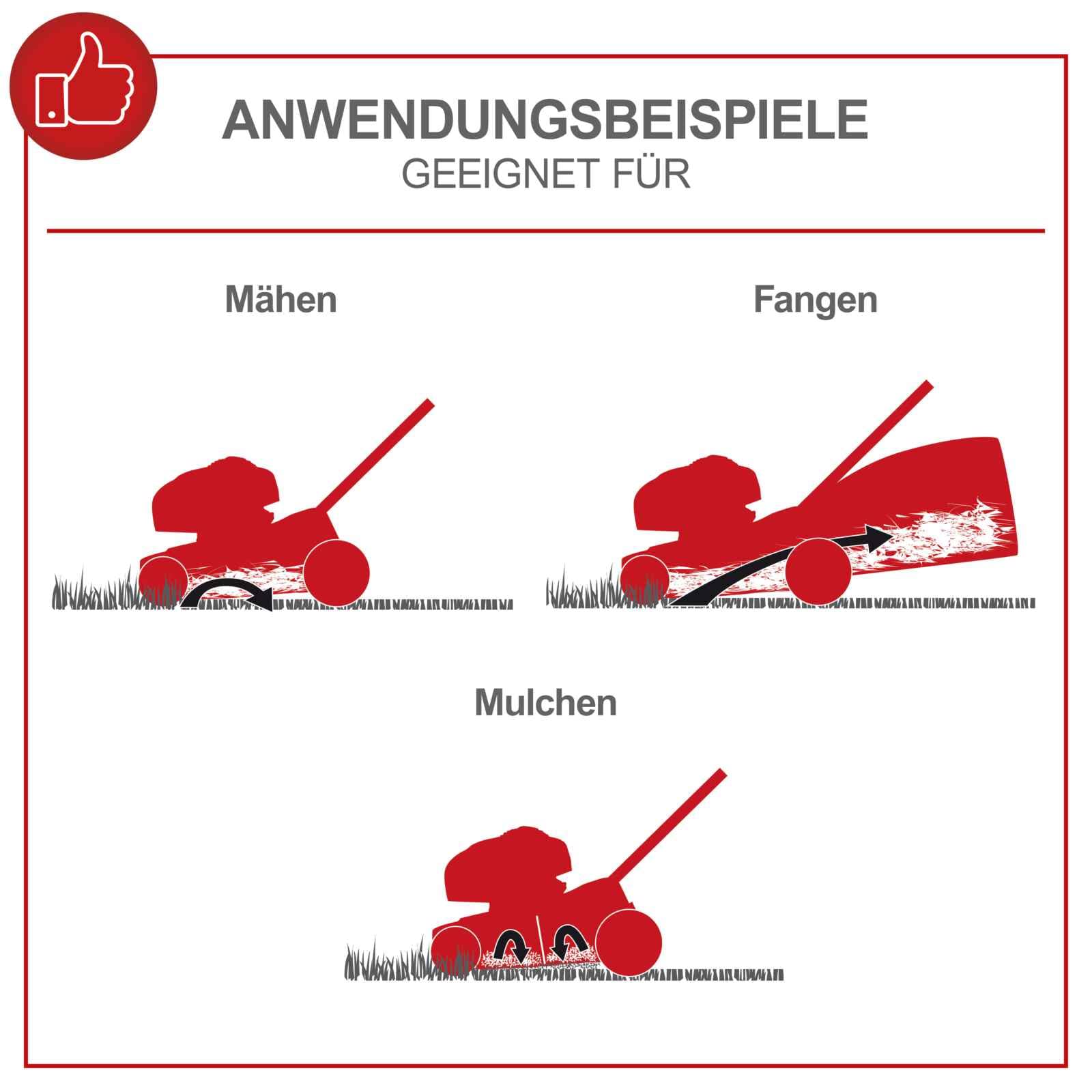 Scheppach Benzin Rasenmäher MS150-42 - 3,5PS | Schnittbreite 42cm | Radantrieb | Stahlgehäuse | Reinigungsfunktion | Mulchfunktion | 45L Korb | 7-stufige Höhenverstellung | inkl. 2. Messer & Motoröl