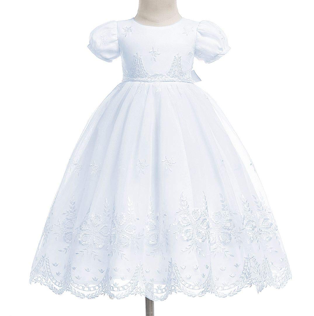 Bow Dream Baby Mädchen Kleider Taufbekleidung Taufe Förmlich Abdeckung des Windes Schuhe Hochzeit Rein Weiß aus weiß