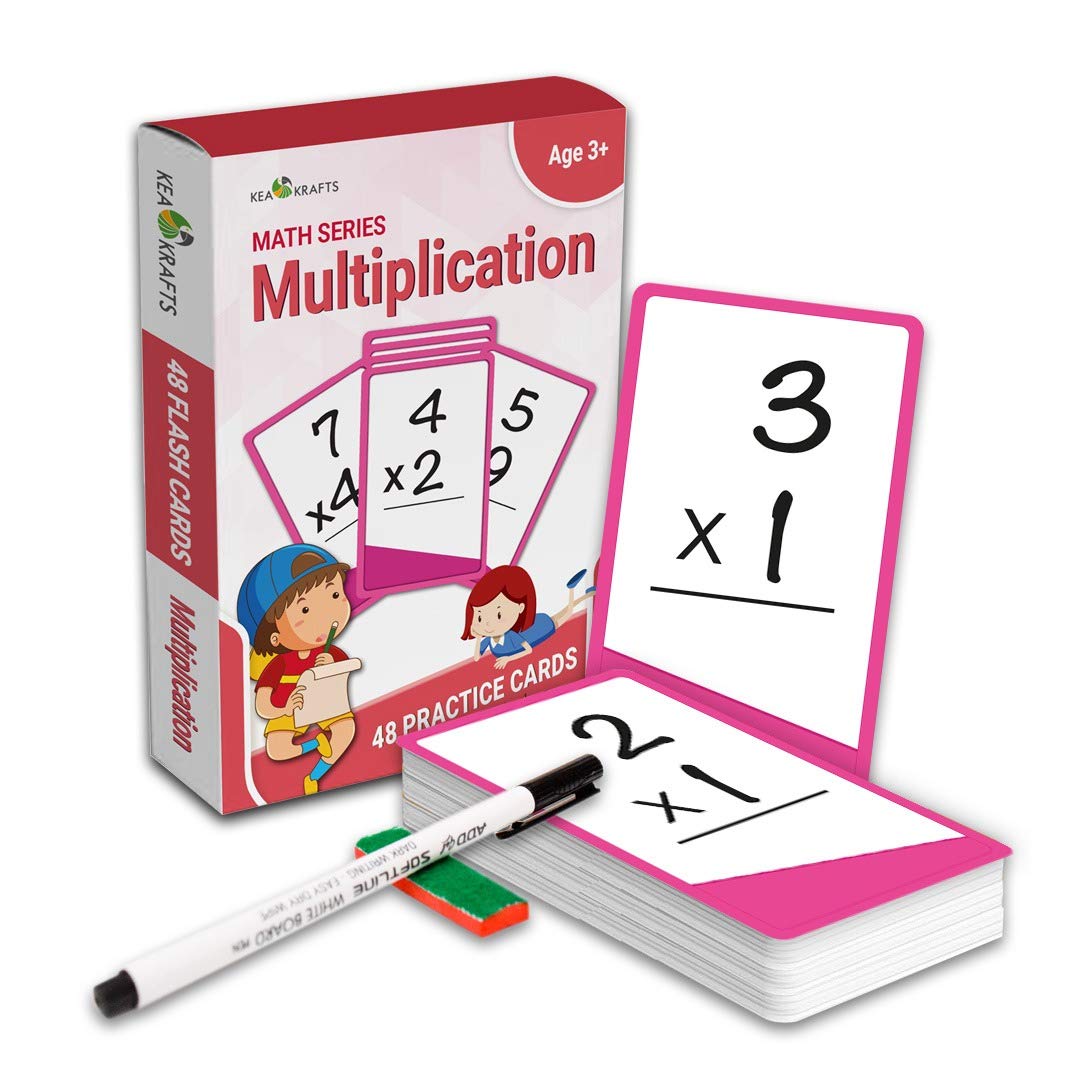 Fratelli Keakrafts Math Flash Cards Set for Kids - Erasable and Reusable Practice Card(Write & Wipe Multiplication) (B08P8GMNB5) Amazon Price History, Amazon Price Tracker