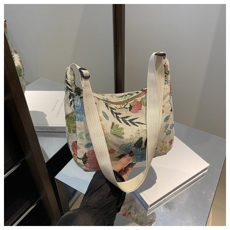Bolso bandolera femenino estilo nacional retro con correa ajustable miniatura 3