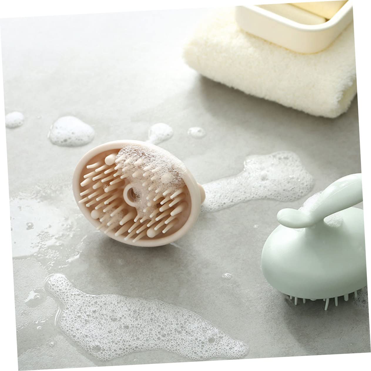 2 Sätze Kopfhautmassagebürste Sanfte Haarreinigung Für Shampoo Anwendungen Und Handlich Zur Effektiven Massage Kopfhaut 2 Stücke * 2